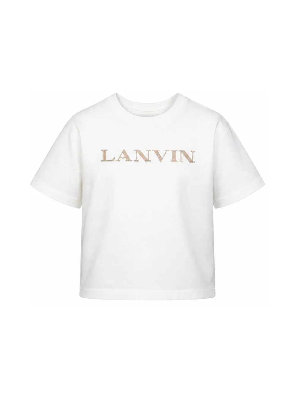 Lanvin Enfant Logo Embroidered Crewneck T-Shirt