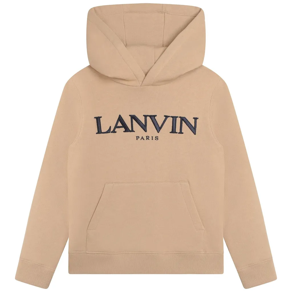 Lanvin Enfant Logo Embroidered Long-Sleeved Hoodie