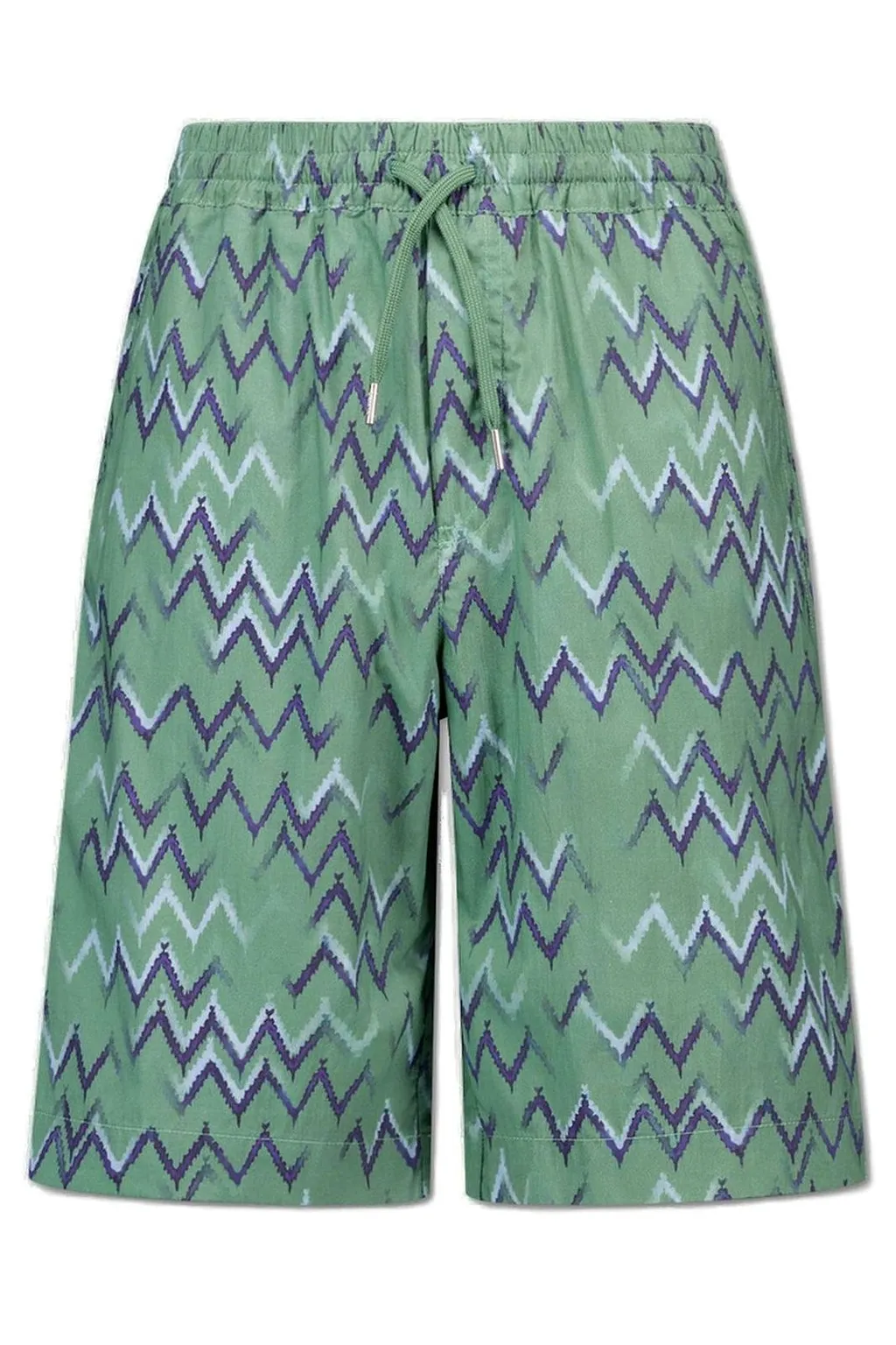 Lanvin Enfant Logo Patch Zigzag Shorts