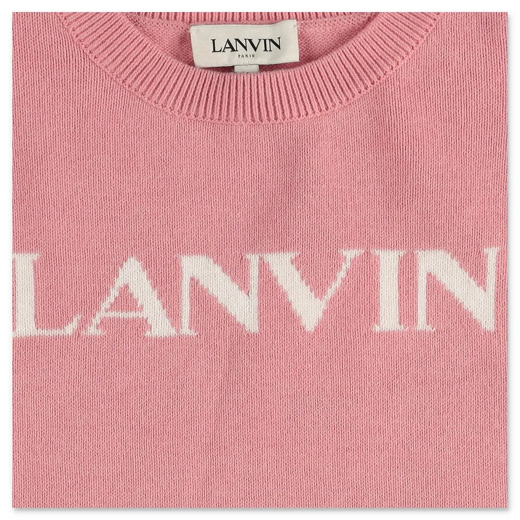 Lanvin Enfant Logo Printed Knitted Jumper