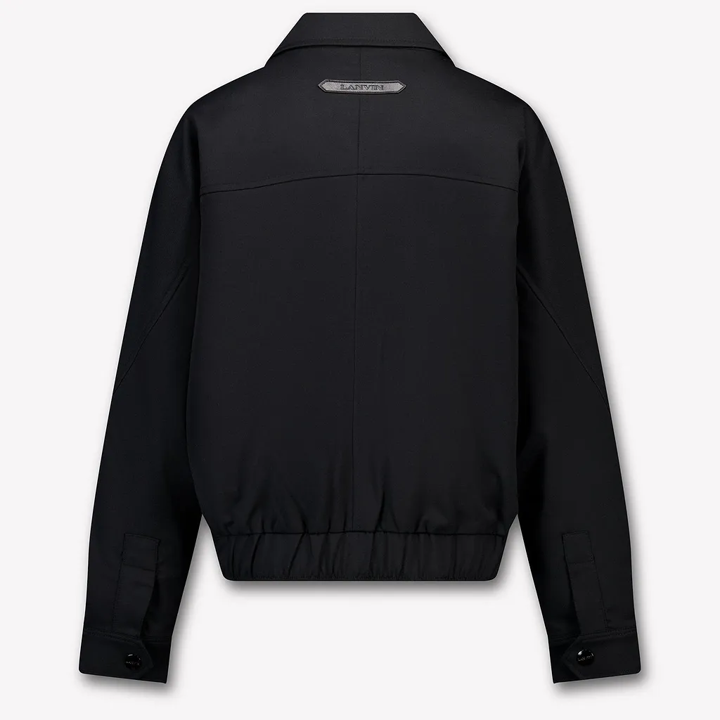 Lanvin Enfant Logo Patch Zip-Up Jacket