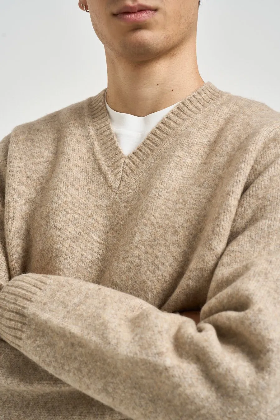 Les Deux Classic V-Neck Knitted Sweater