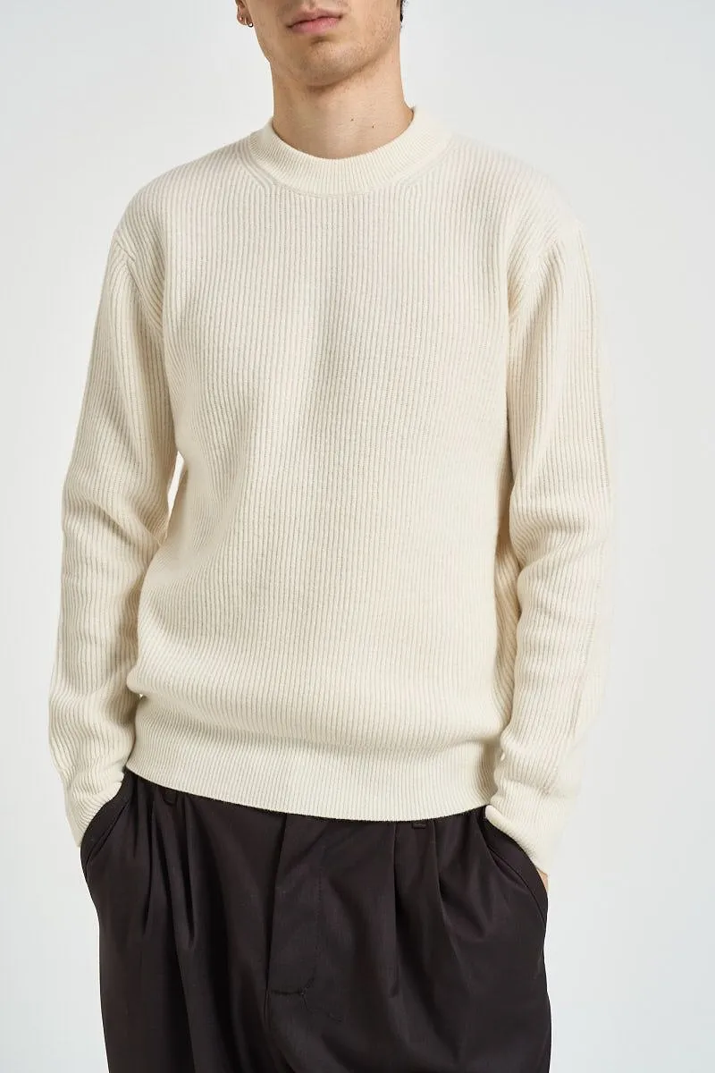 Les Deux Ribbed Crew-Neck Knitted Sweater