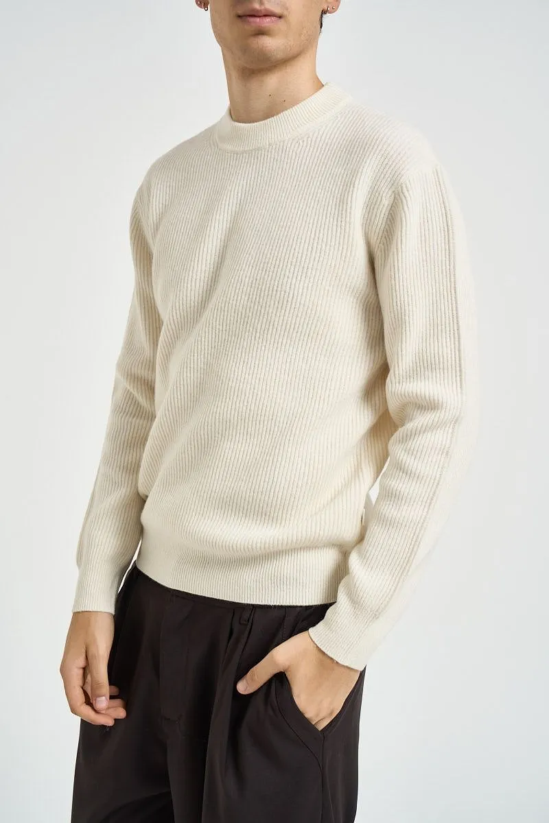 Les Deux Ribbed Crew-Neck Knitted Sweater