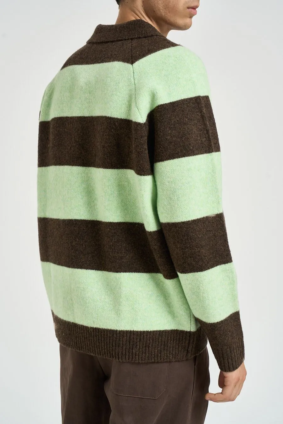 Les Deux Striped Long-Sleeve Polo Shirt