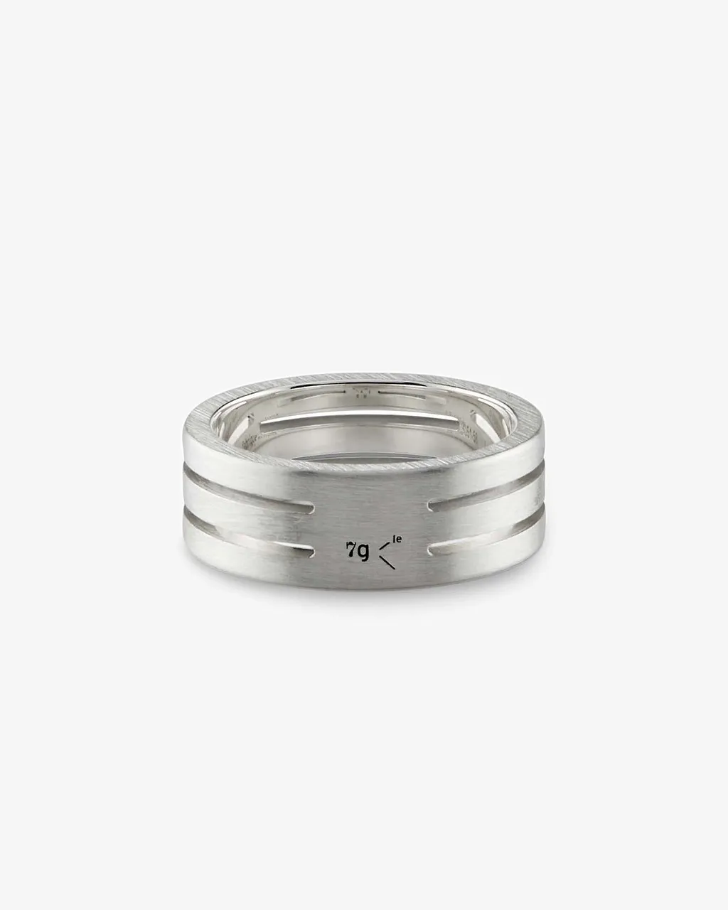 Le Gramme Polished Punched Ribbon Ring