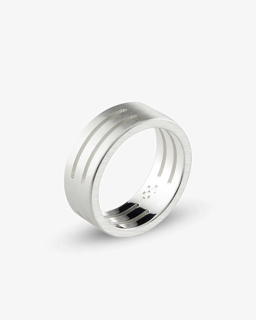 Le Gramme Polished Punched Ribbon Ring