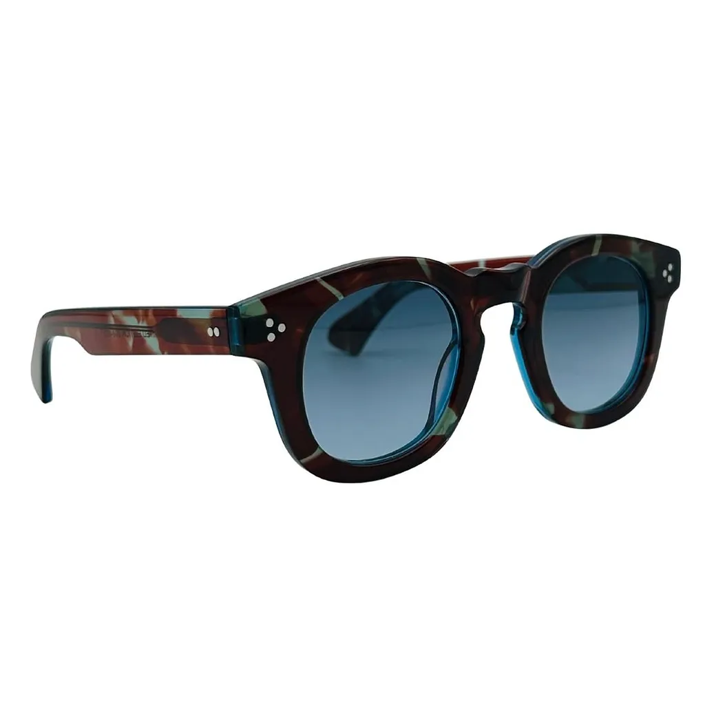 Lesca Card Sun Round-Frame Sunglasses