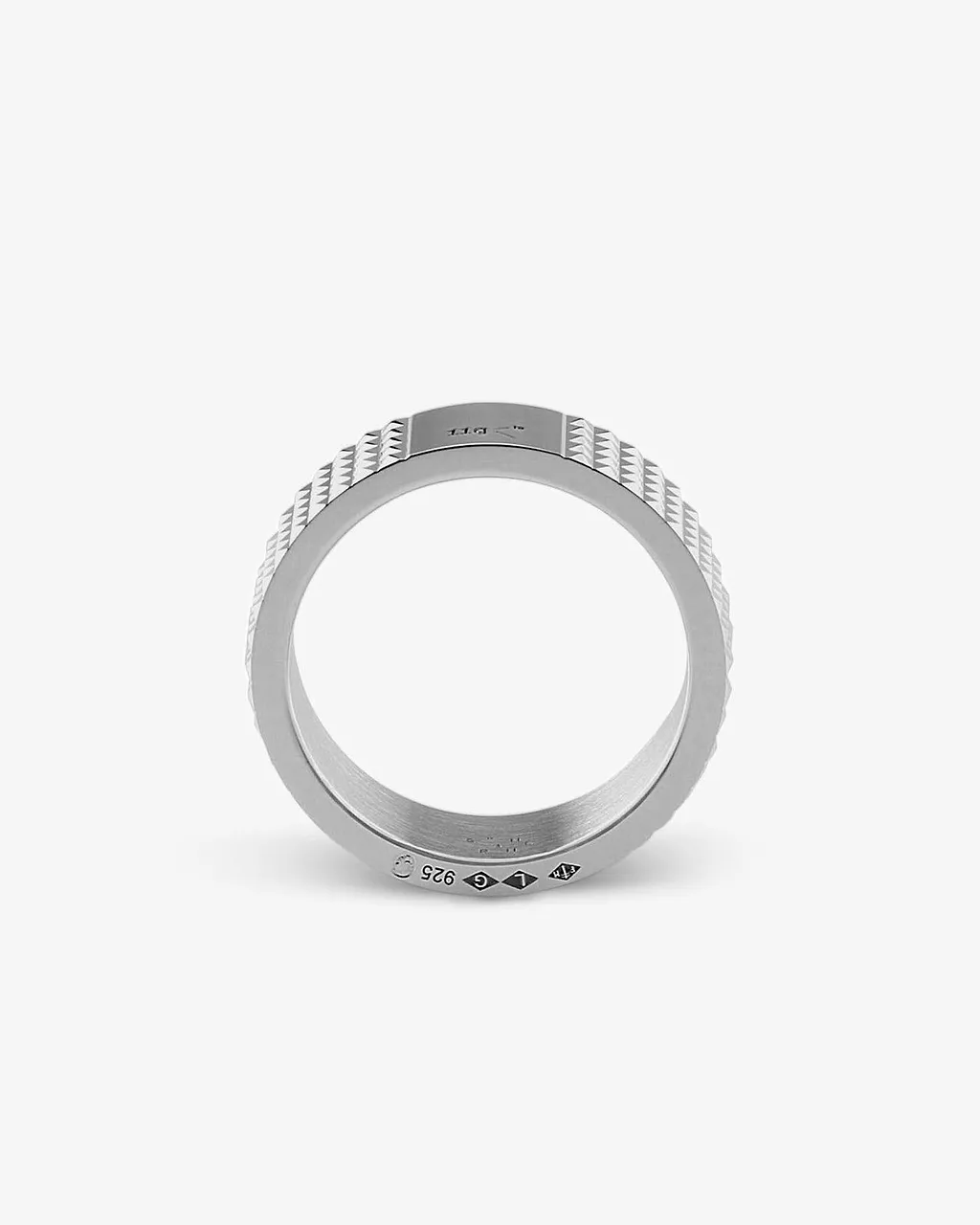 Le Gramme Ribbon Pyramid Guilloché Ring