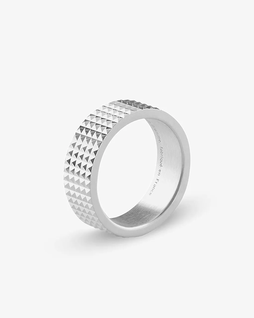 Le Gramme Ribbon Pyramid Guilloché Ring