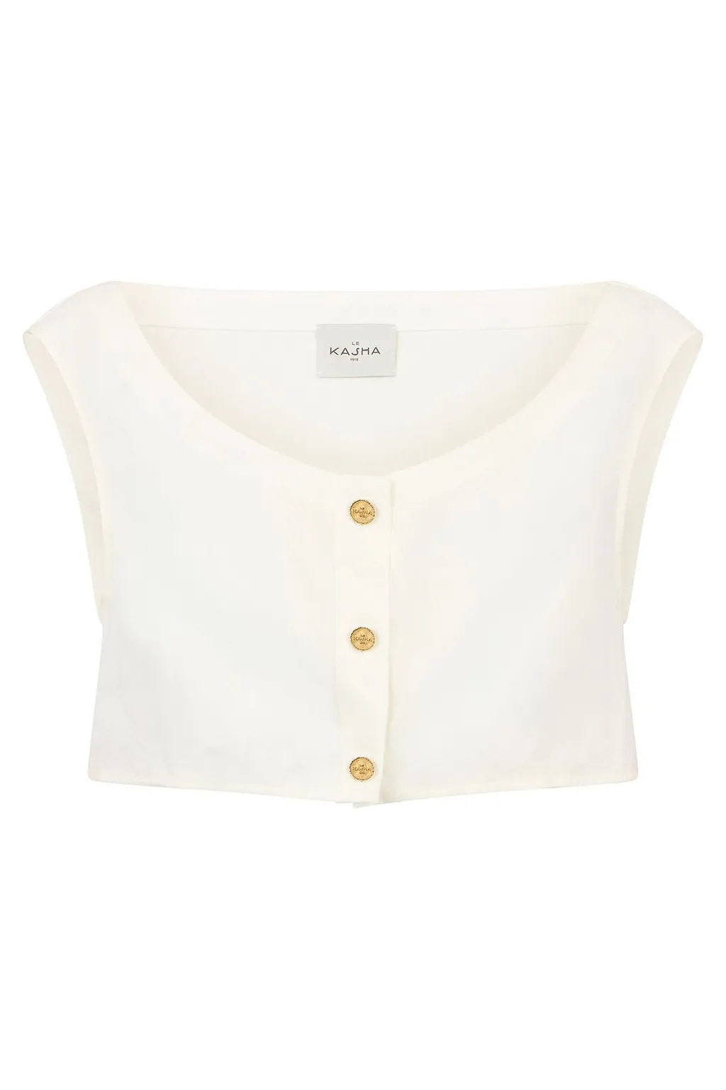 Tamra Buttoned Cropped Top