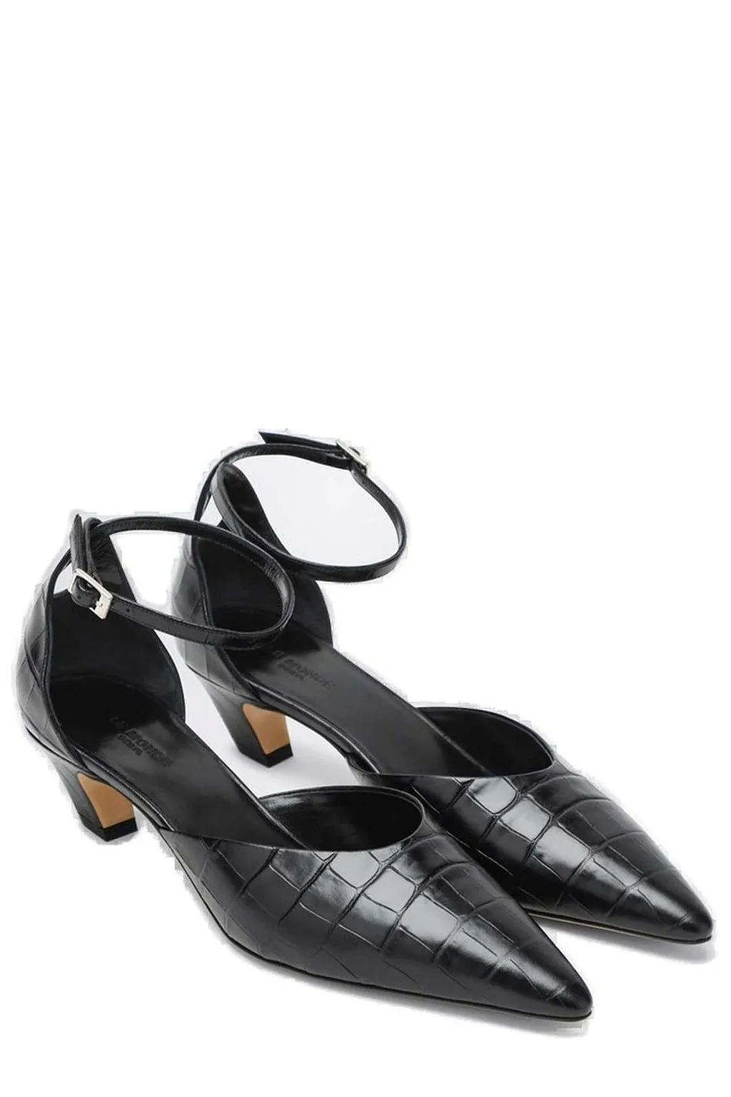 Le Monde Beryl Pointed Toe Embossed Pumps