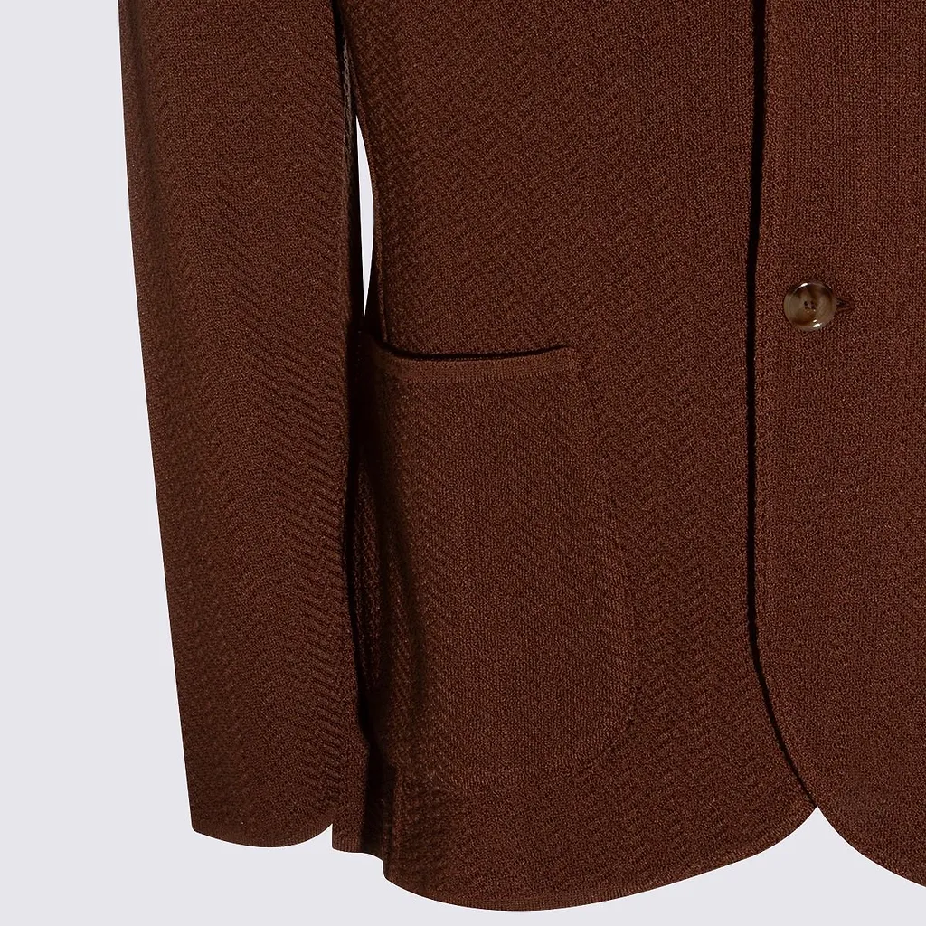 Lardini Textured Two-Button Blazer