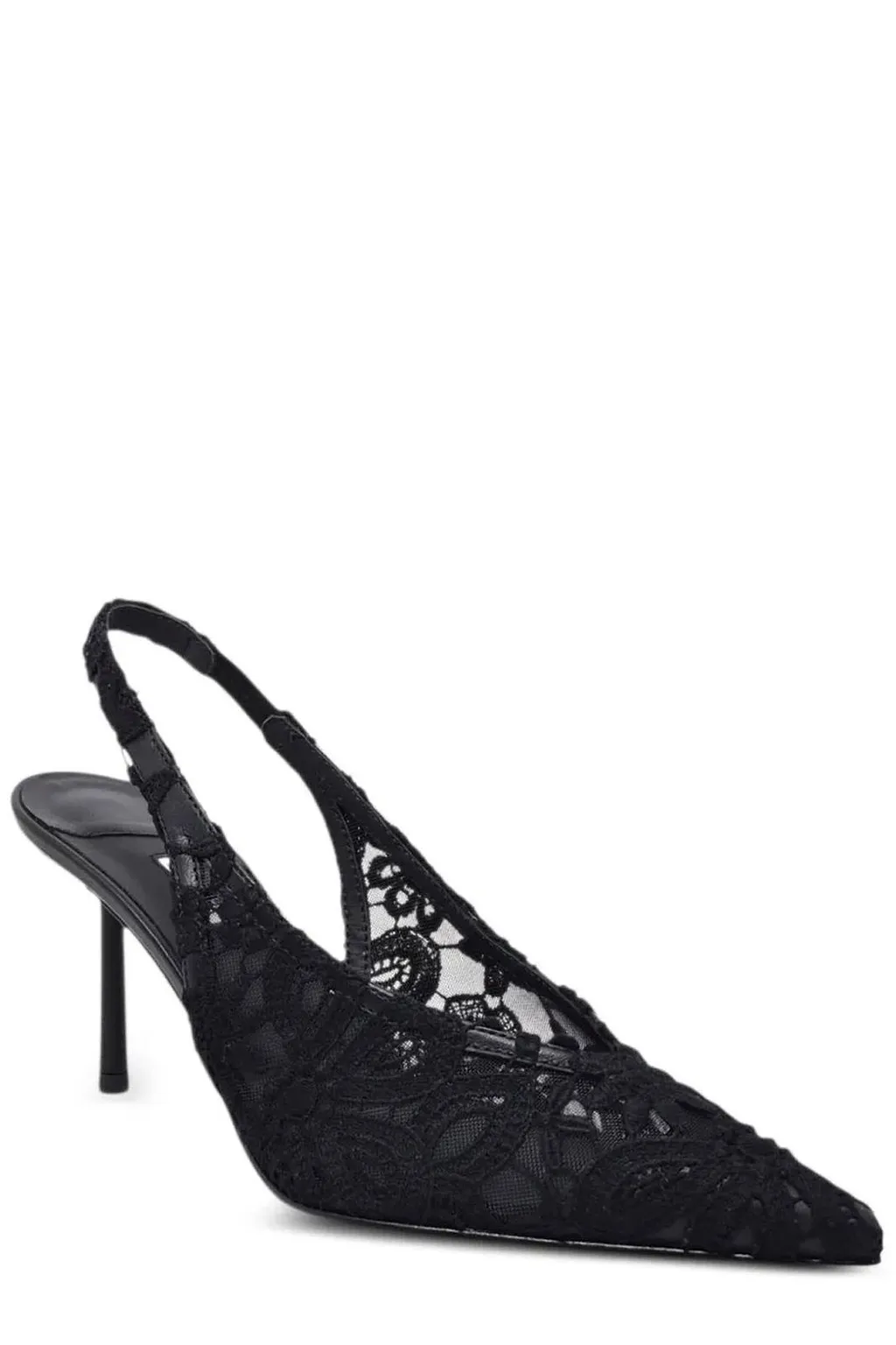 Le Silla Lace Pointed Toe Slingback Pumps