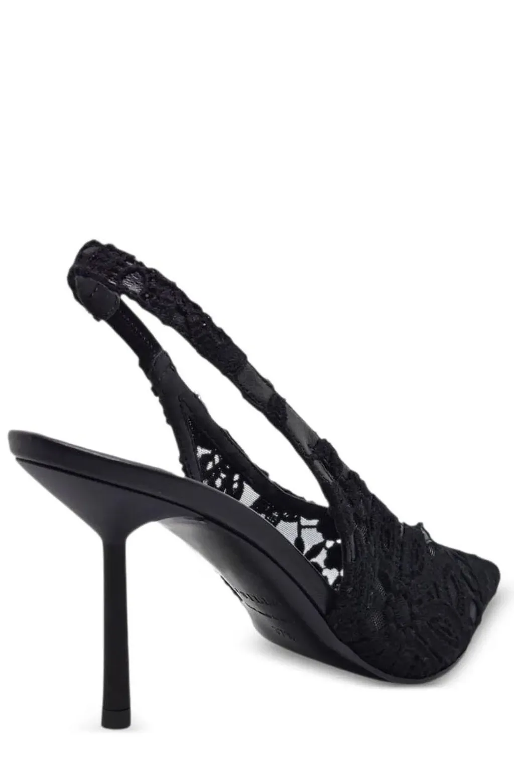 Le Silla Lace Pointed Toe Slingback Pumps
