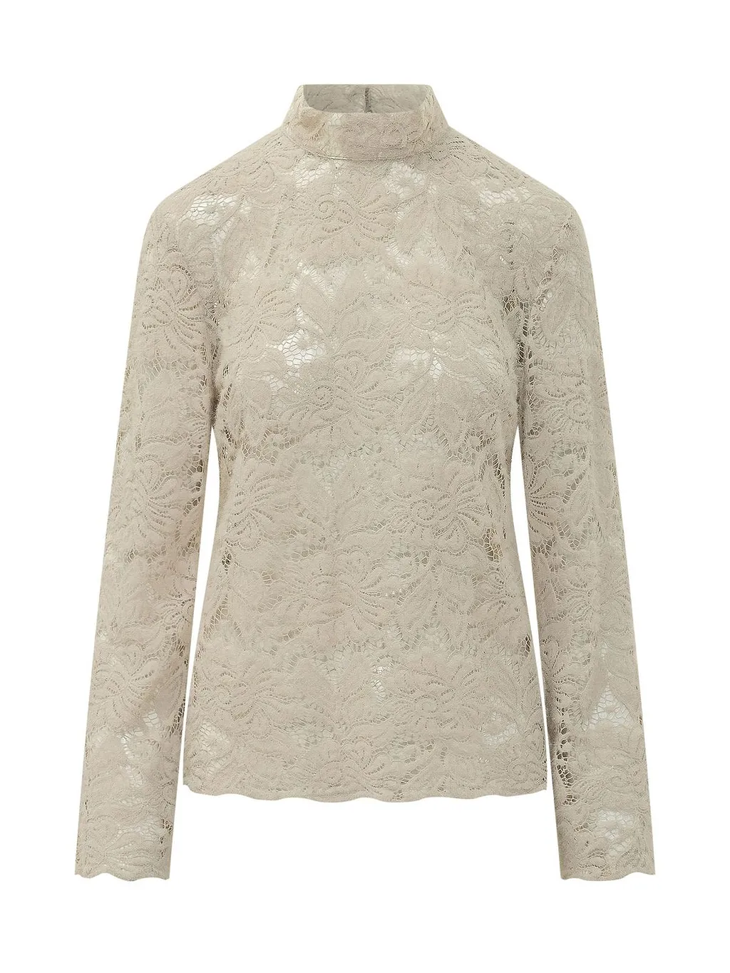 Lace High Neck Top