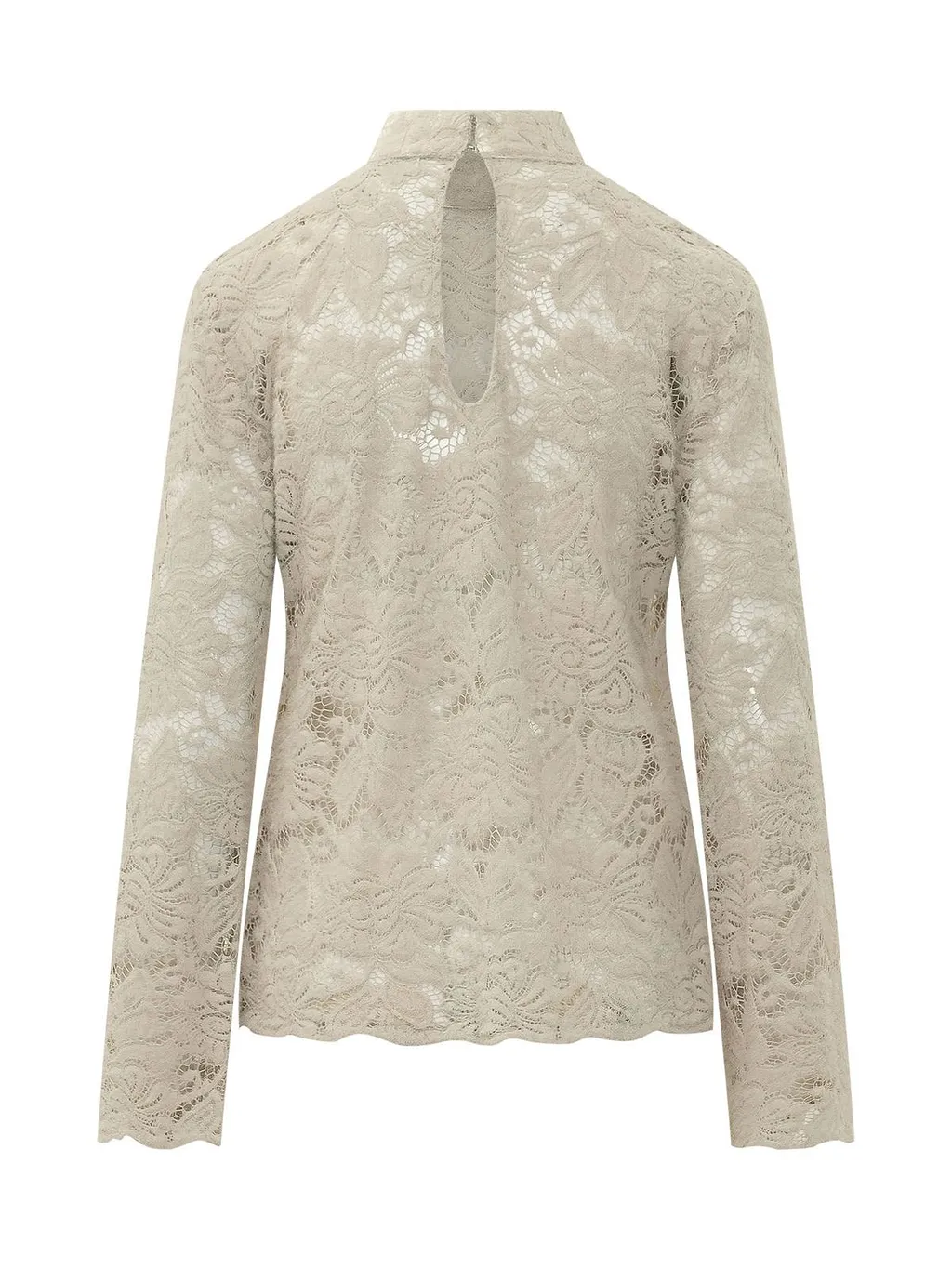 Lace High Neck Top