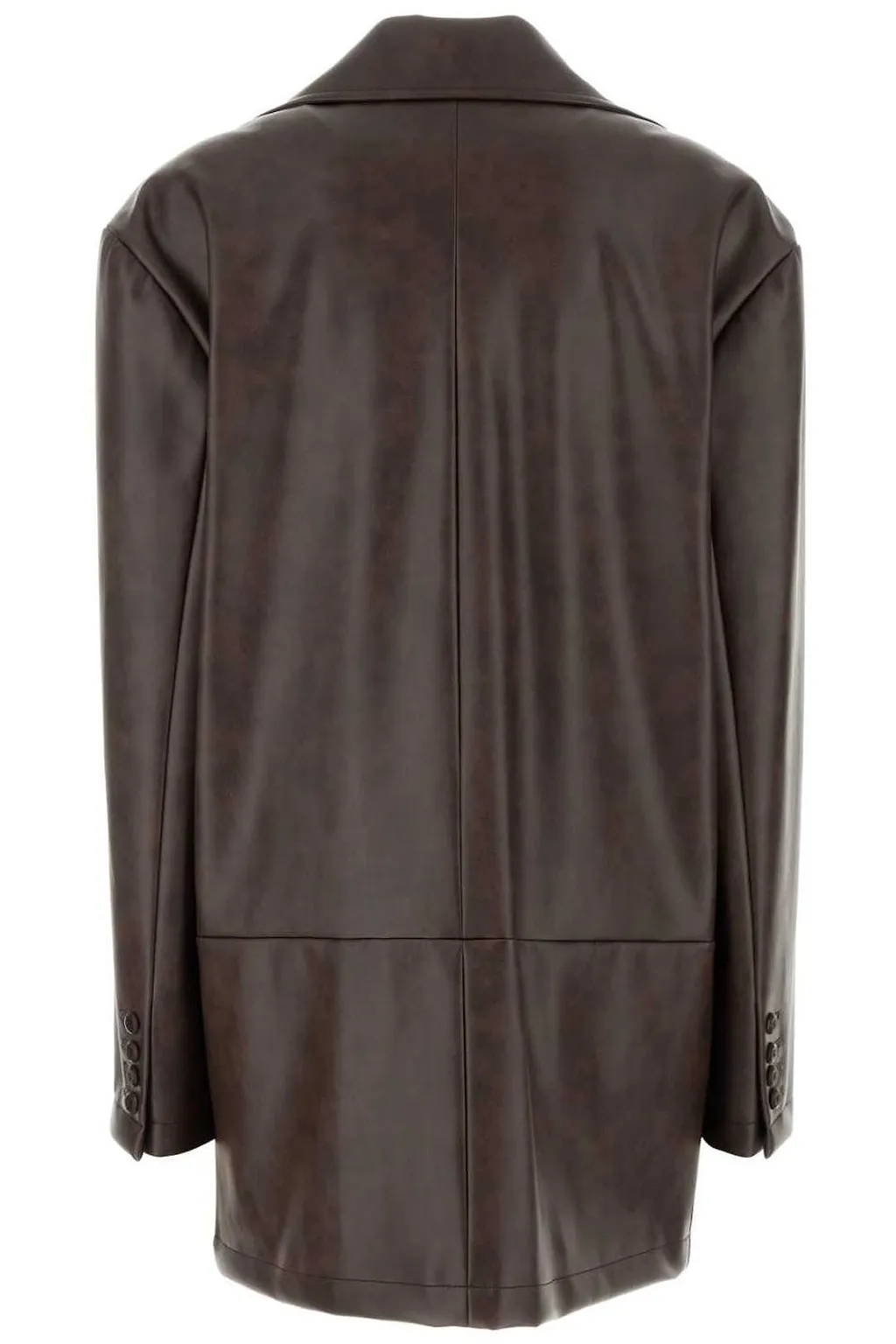 Le Sully Studio Oversized Faux Leather Blazer