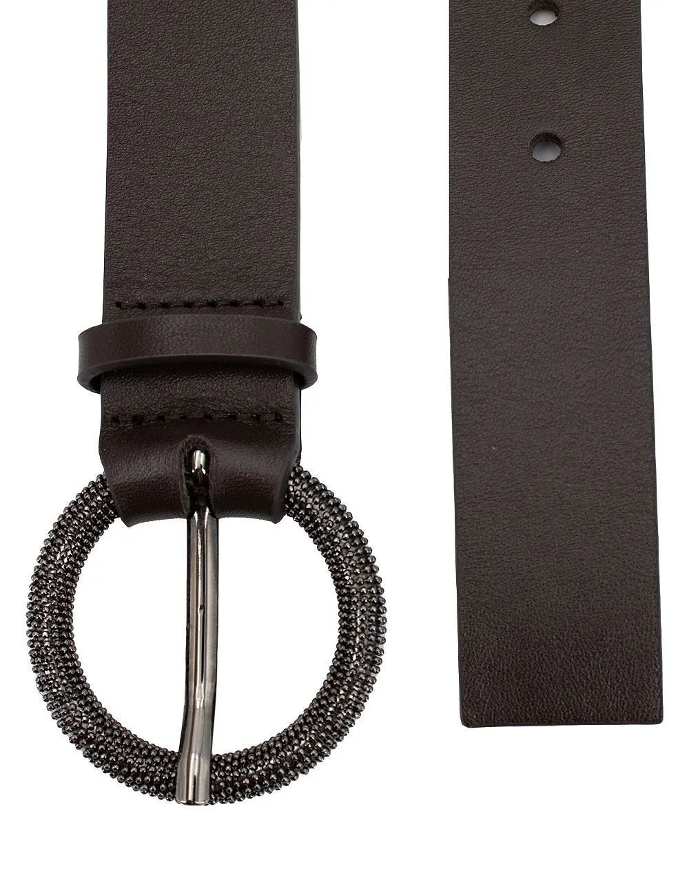 Le Tricot Perugia Textured Buckle Belt