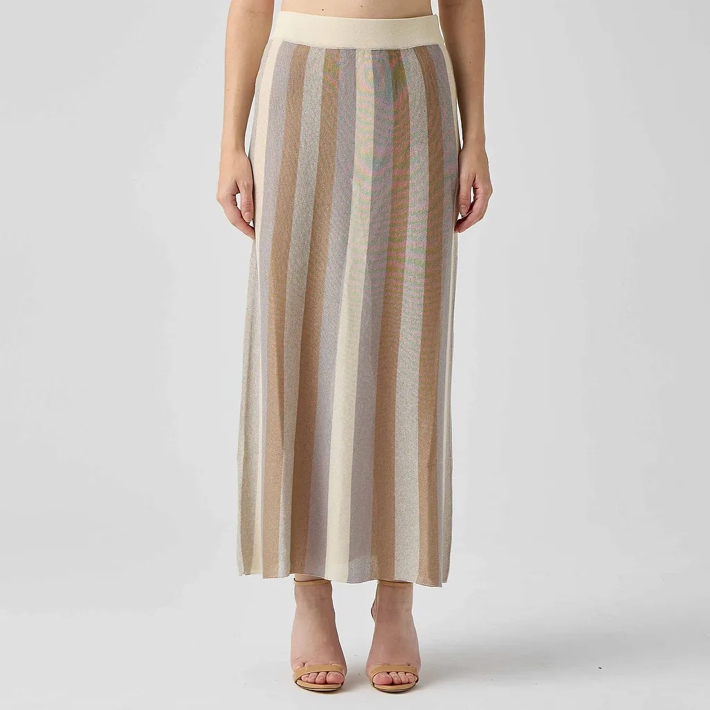 Striped Maxi Knitted Skirt