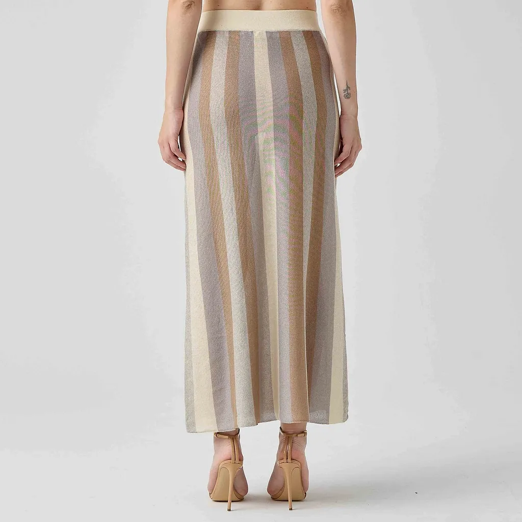 Striped Maxi Knitted Skirt
