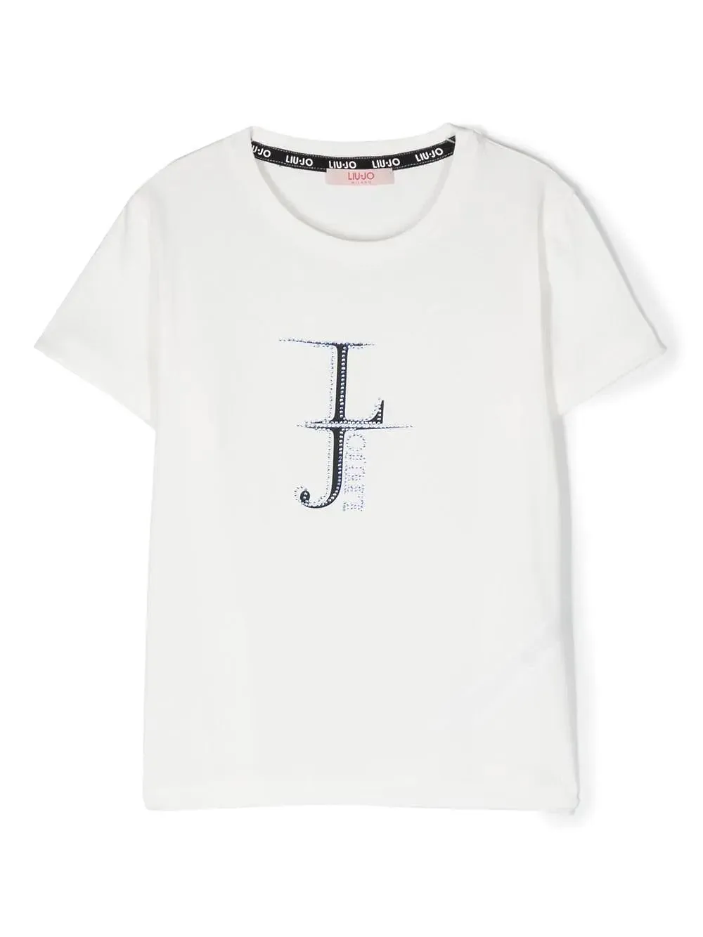 Liu Jo Kids Stud Logo-Printed Crewneck T-Shirt