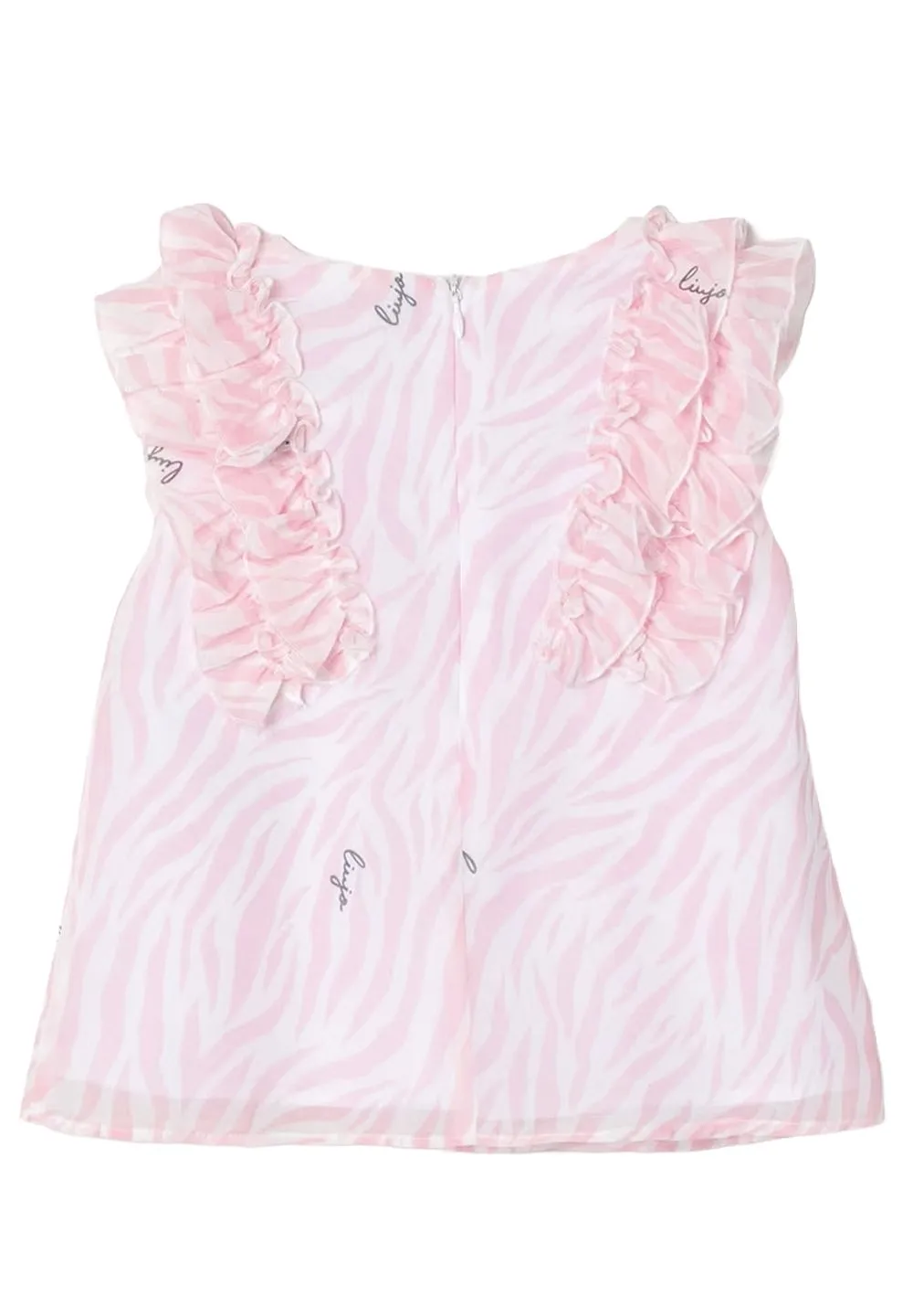 Liu Jo Kids Zebra Printed Ruffled Top