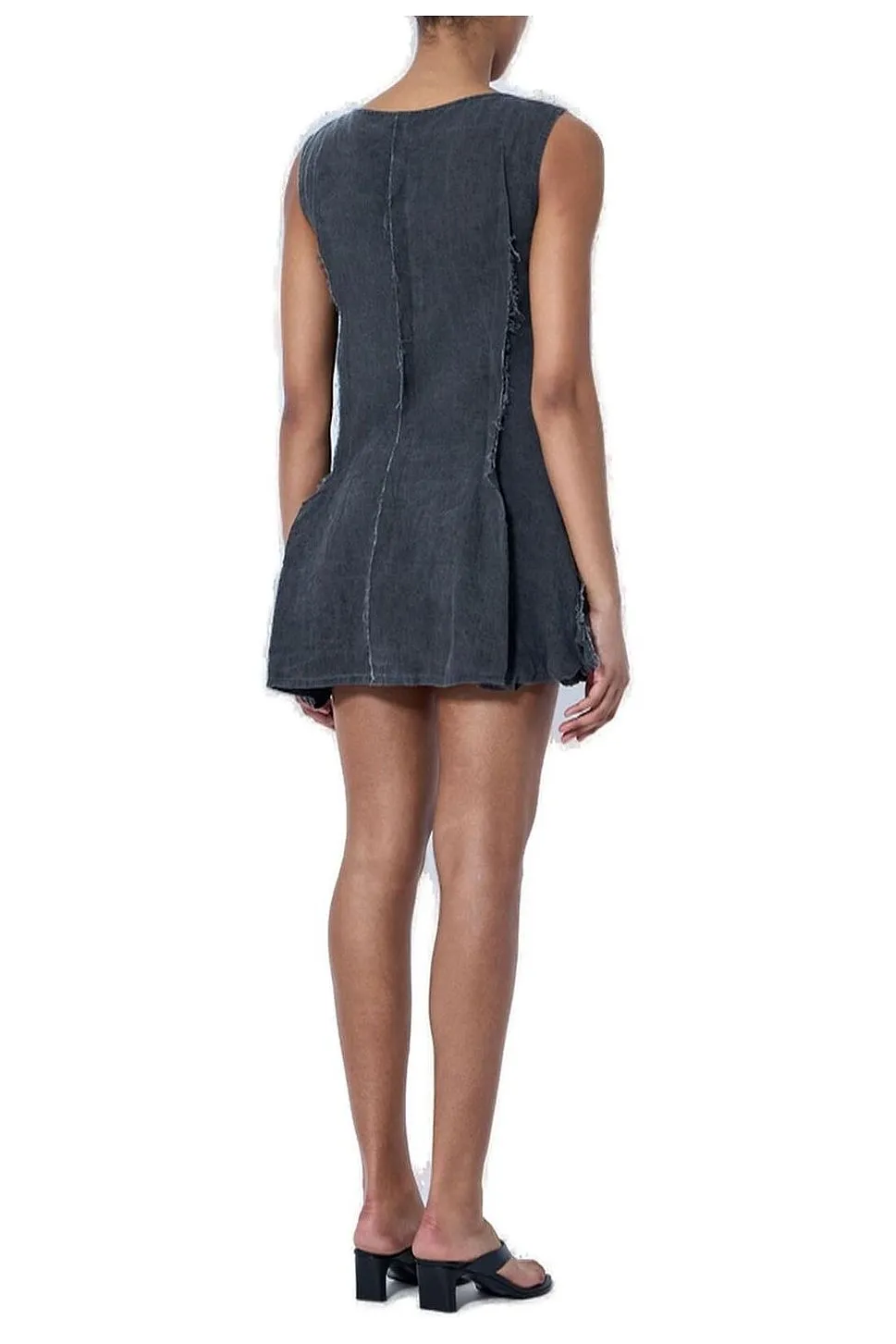 Buttoned Sleeveless Dress