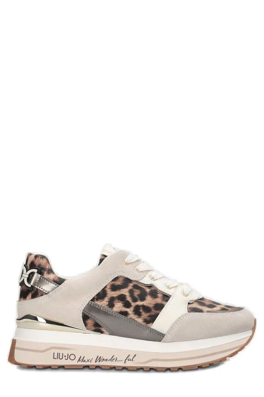 Liu Jo Leopard Printed Lace-Up Sneakers