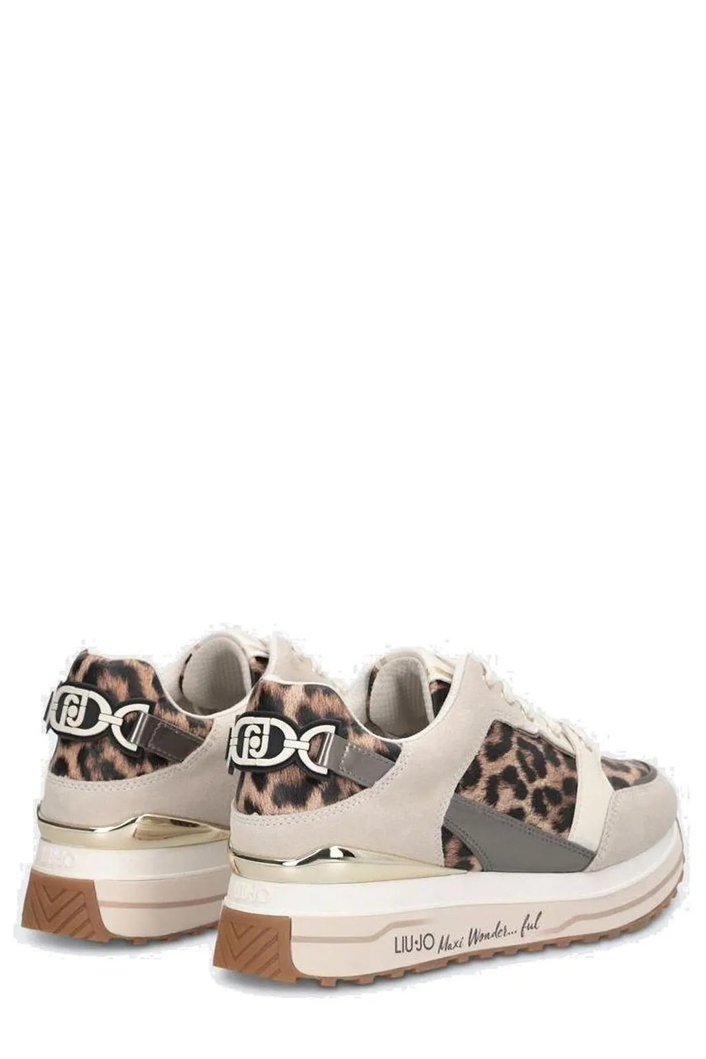 Liu Jo Leopard Printed Lace-Up Sneakers
