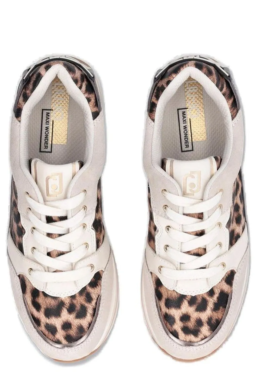 Liu Jo Leopard Printed Lace-Up Sneakers