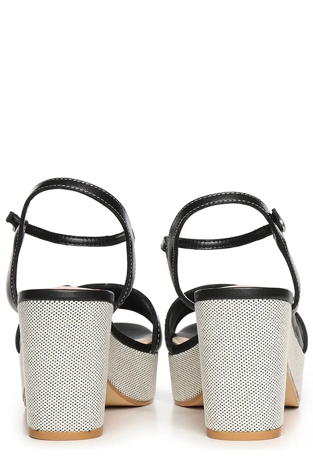 Liu Jo Logo Strap Block Heel Sandals