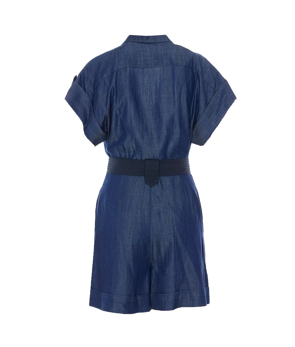 Liu Jo Belted Shirt Jumpsuit
