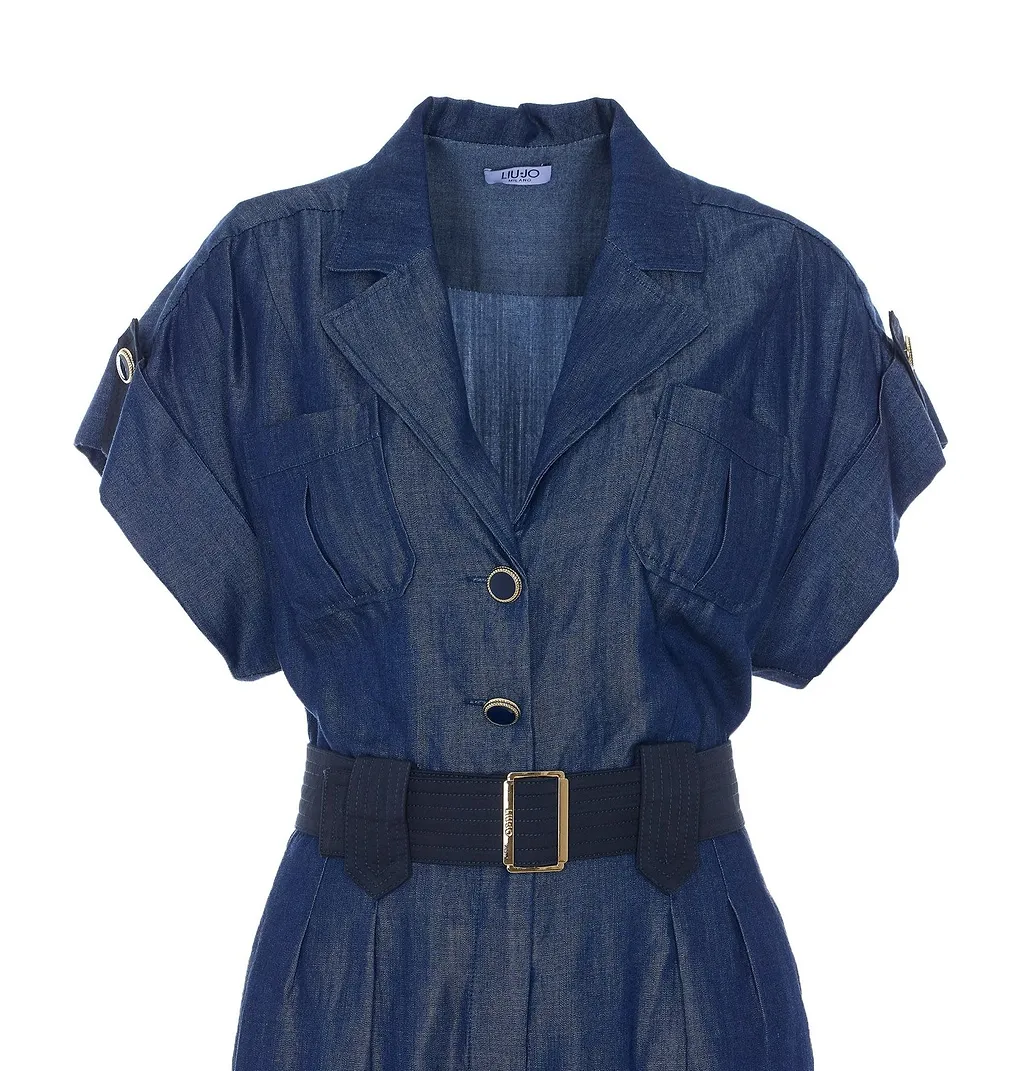 Liu Jo Belted Shirt Jumpsuit