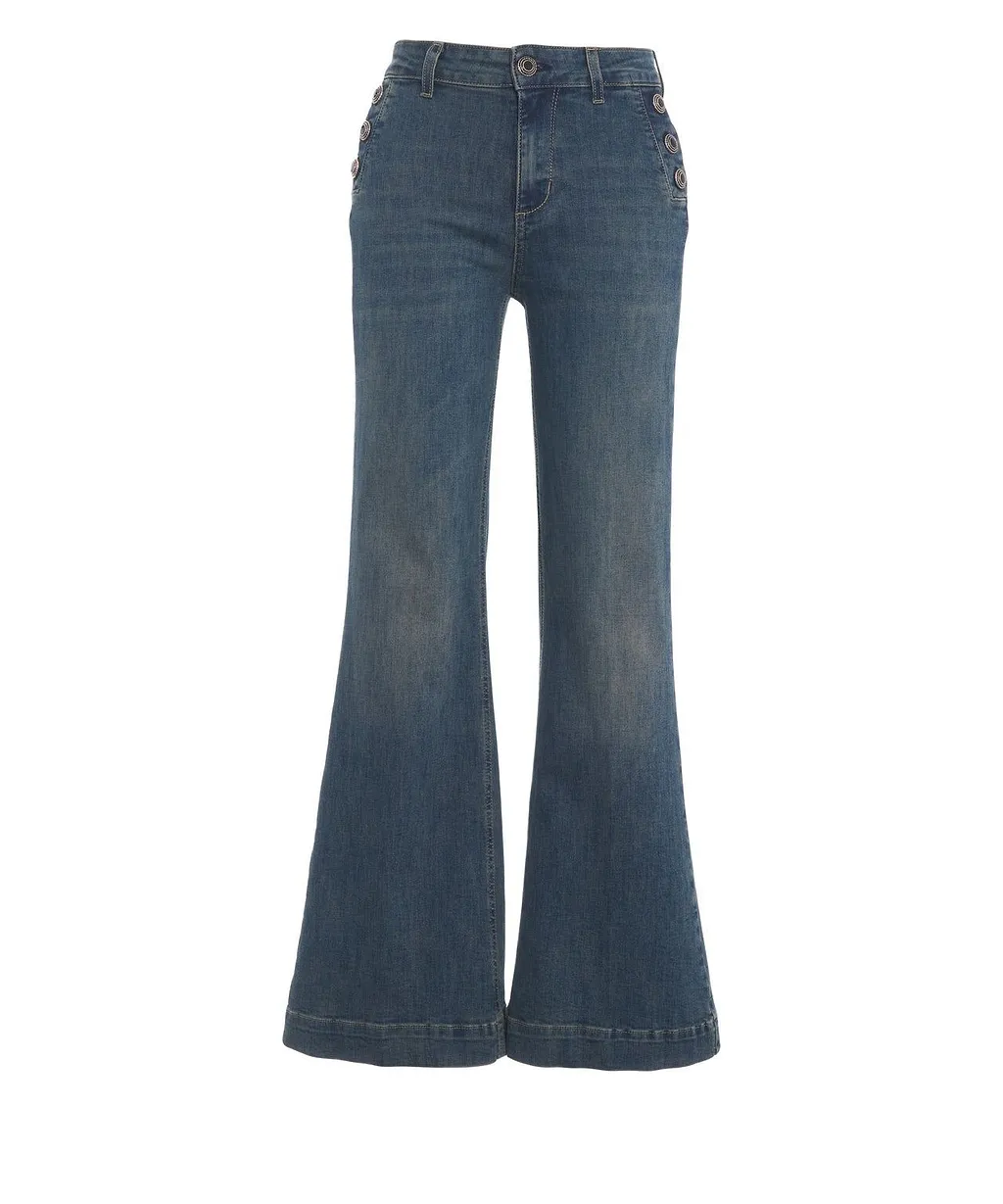 Liu Jo Button Flare Jeans