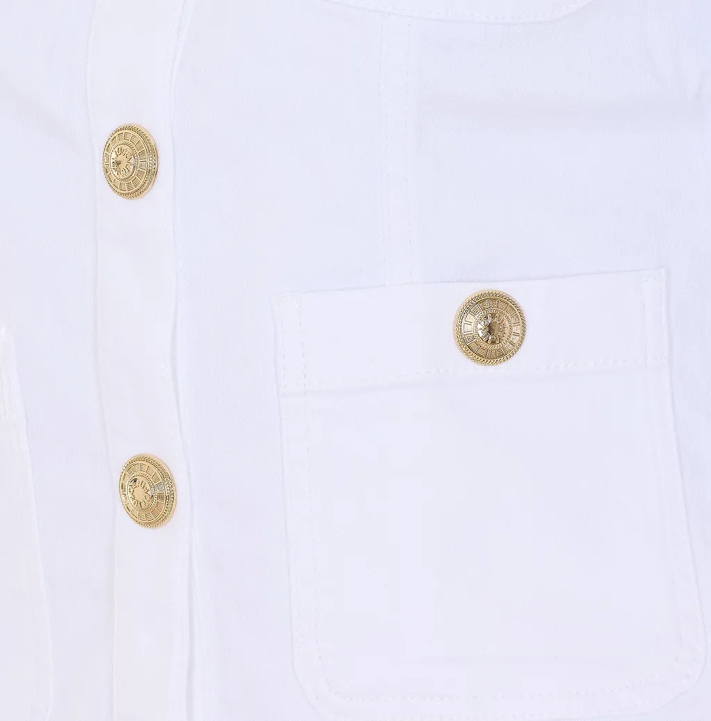 Liu Jo Buttoned Crewneck Denim Jacket