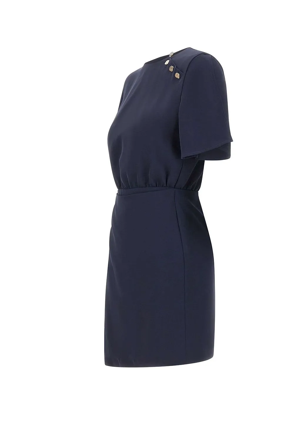 Liu Jo Buttoned Asymmetric Short Dress