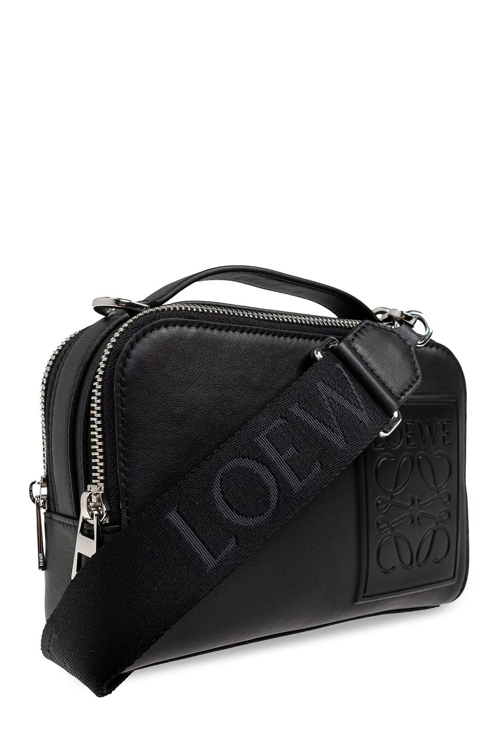 Loewe Logo Embossed Mini Camera Crossbody Bag