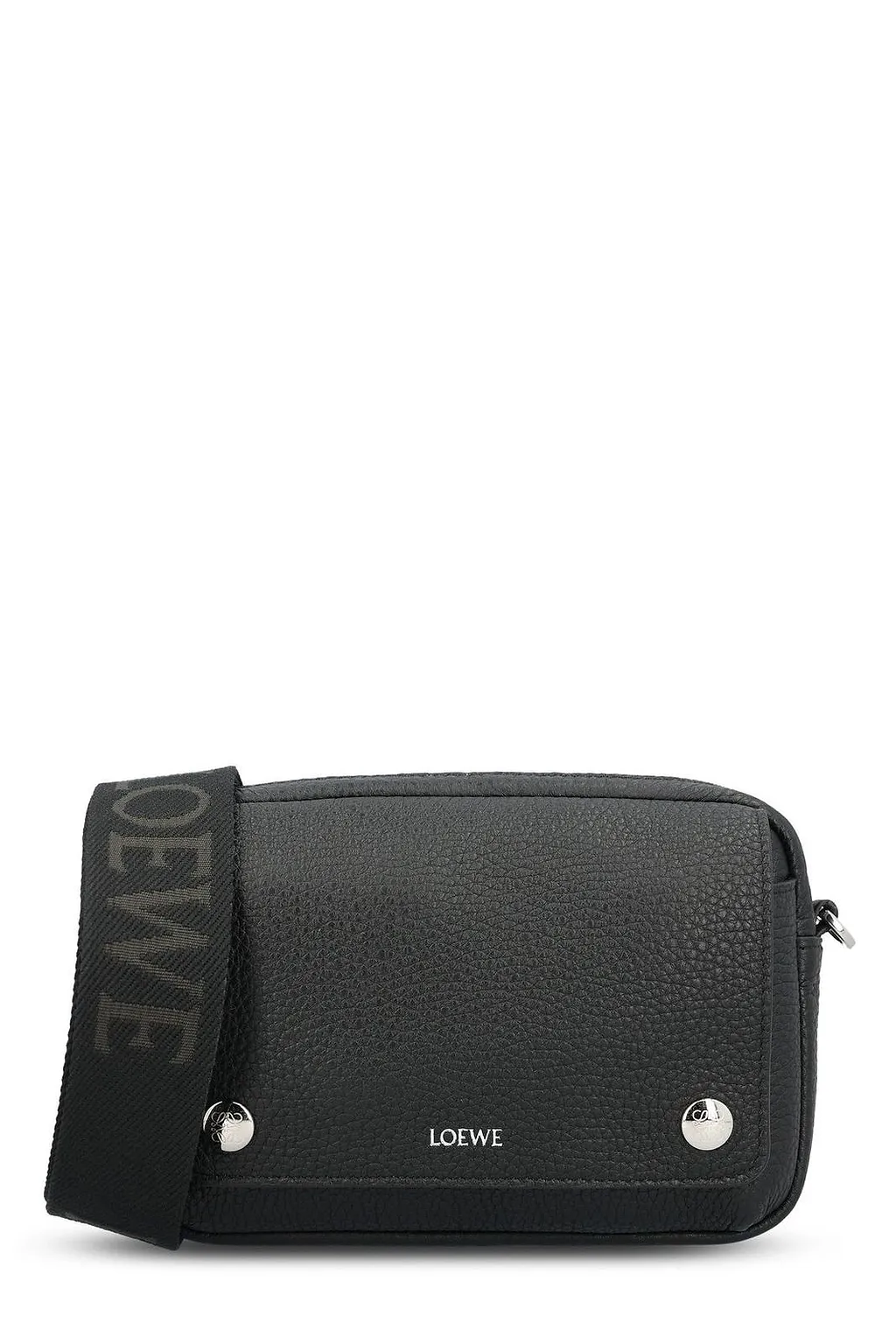 Loewe Logo Embossed Zipped Messenger Bag