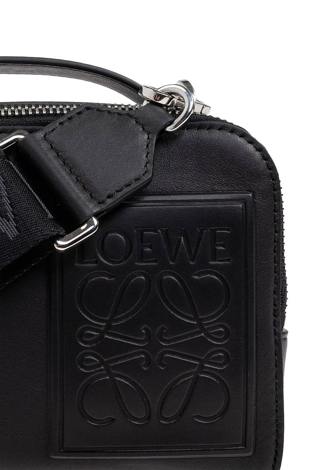 Loewe Logo Embossed Mini Camera Crossbody Bag
