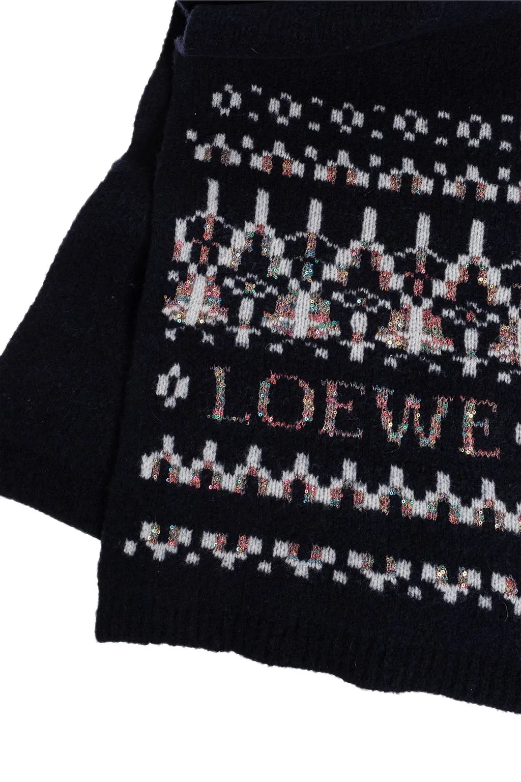 Loewe Logo Intarsia Scarf