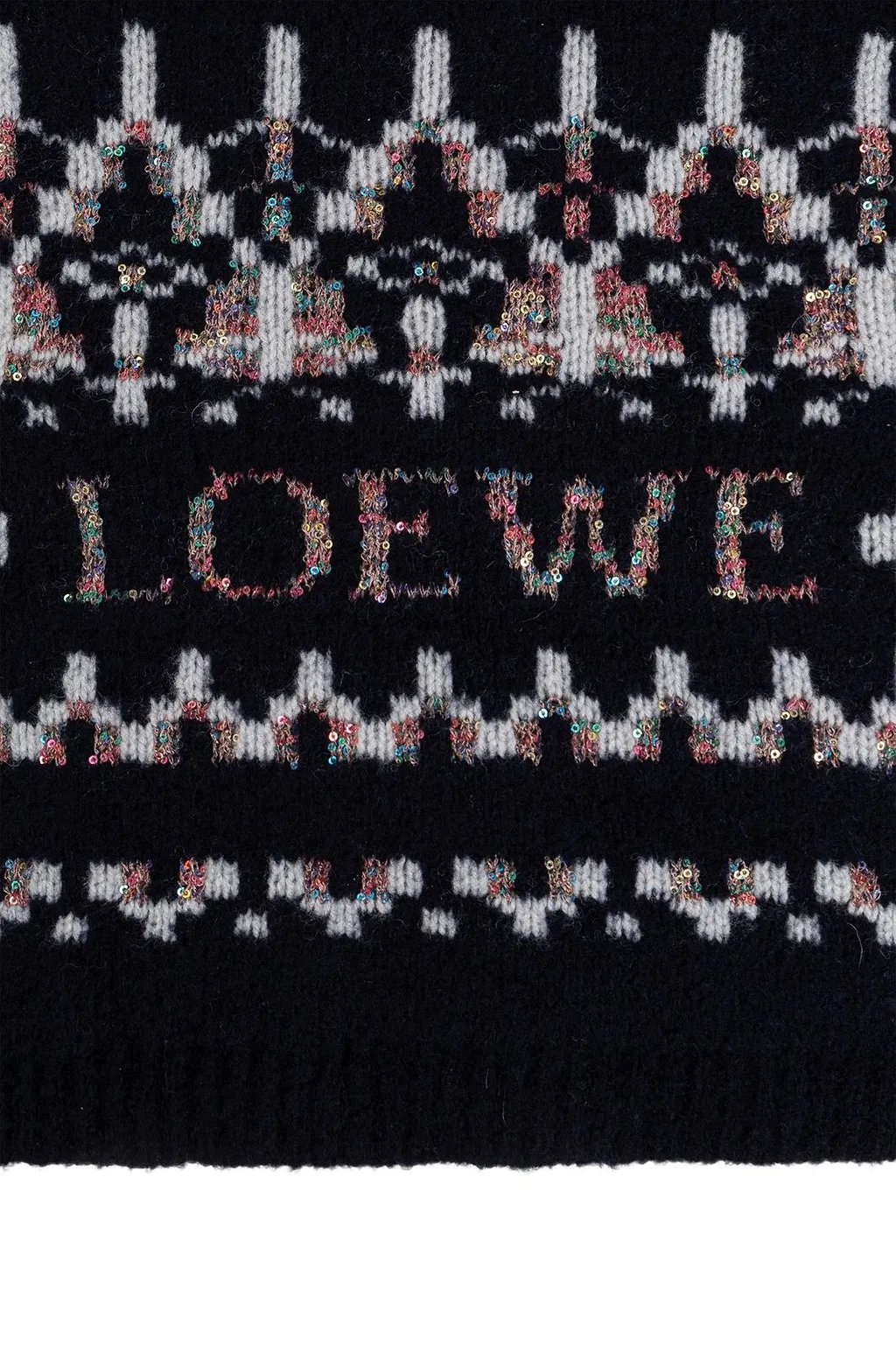 Loewe Logo Intarsia Scarf