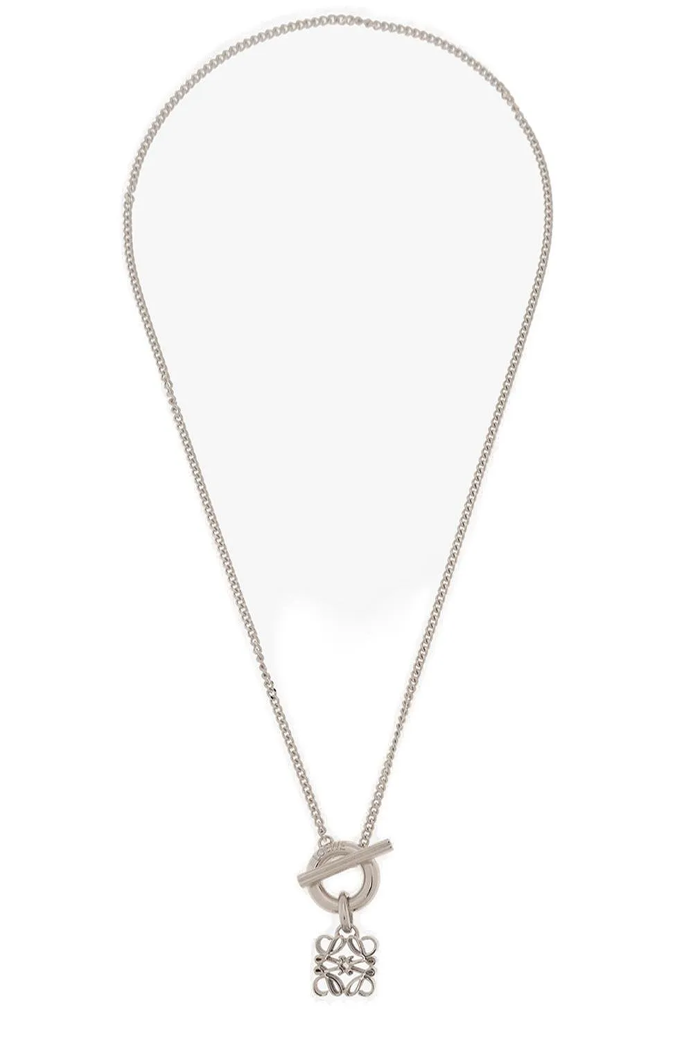 Loewe Logo Plaque Necklace
