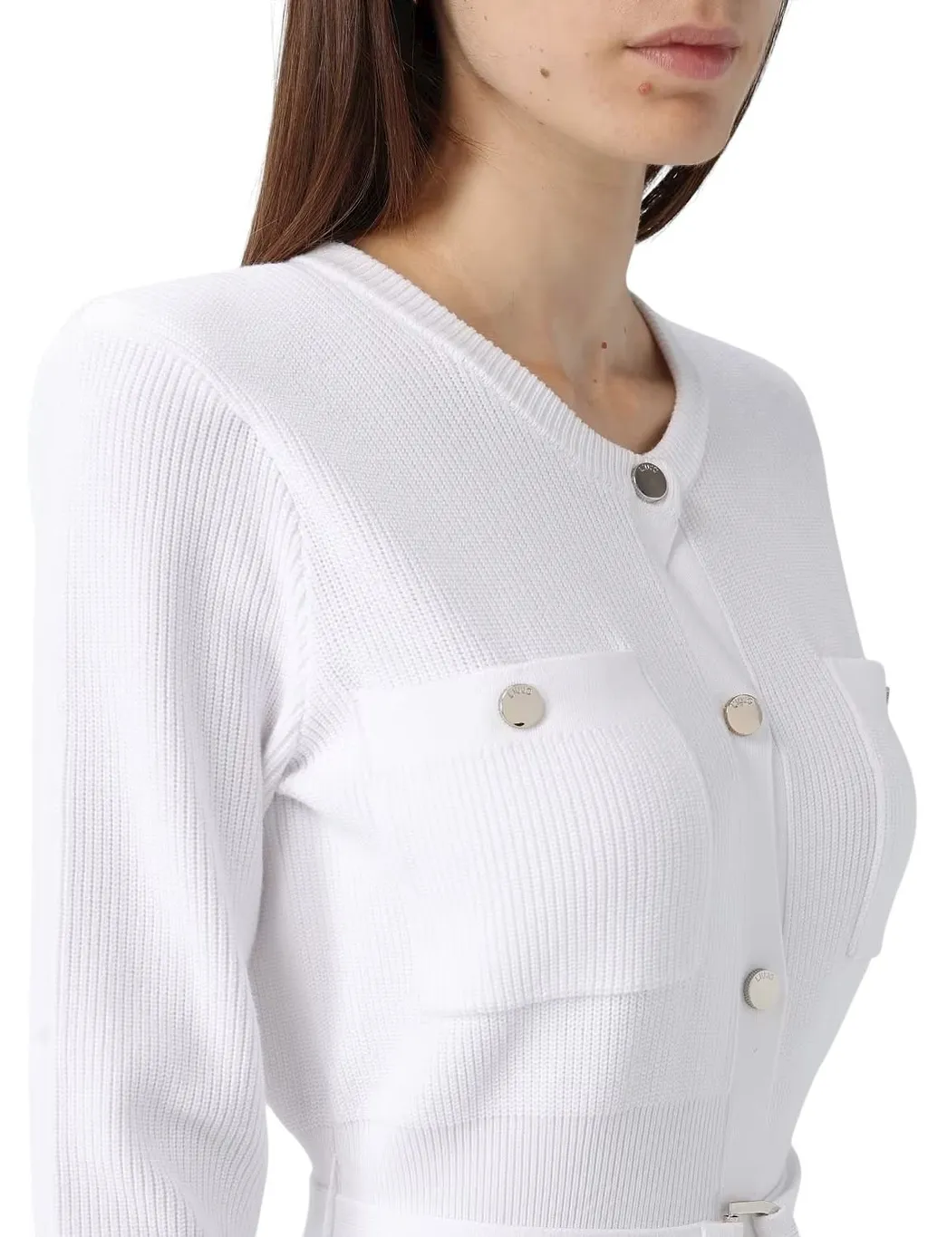Liu Jo Shoulder Pads Detailed Knitted Dress