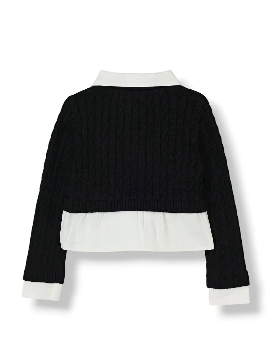 Liu Jo Kids Cable-Knit Polo Jumper