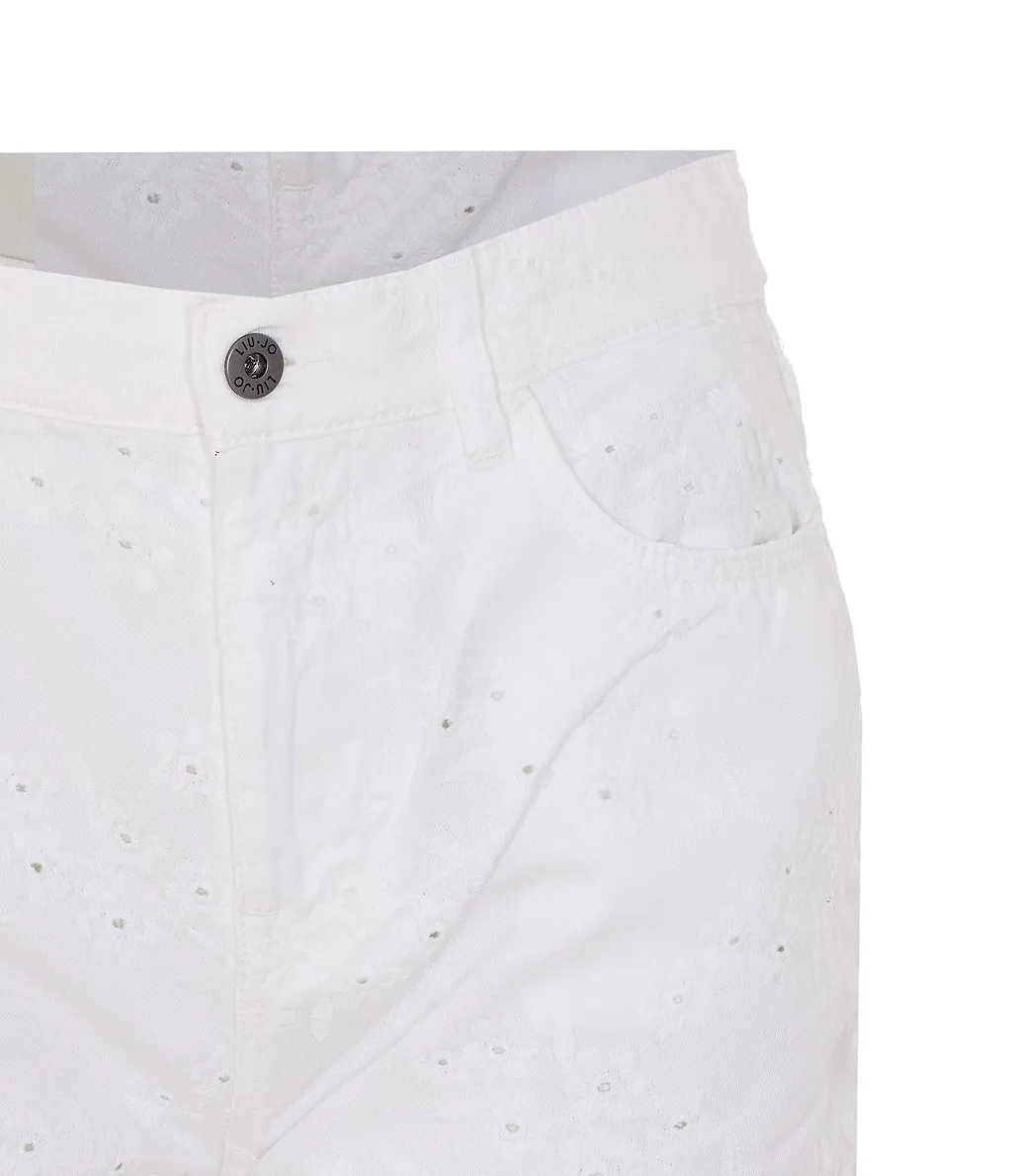 Liu Jo Straight Embroidered Pants