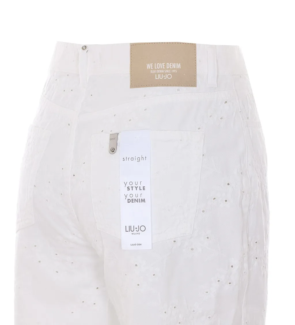 Liu Jo Straight Embroidered Pants