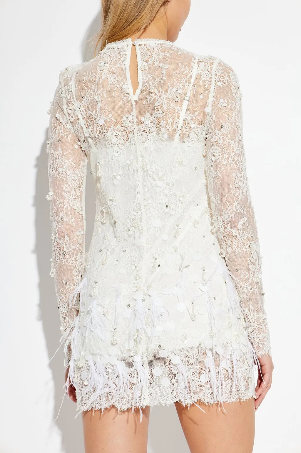Loveshackfancy Alouetta Embellished Mini Dress