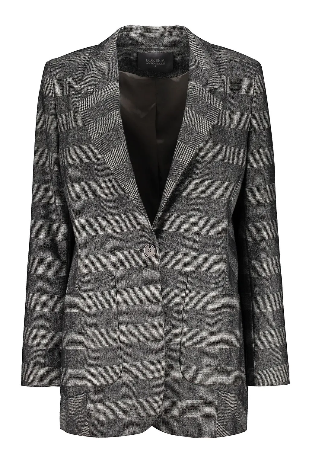 Lorena Antoniazzi Prince Of Wales Check V-Neck Blazer