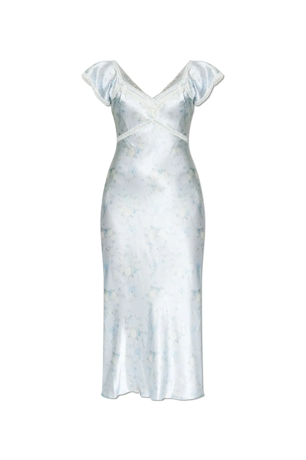 Loveshackfancy Eline Lace-Trim Midi Dress